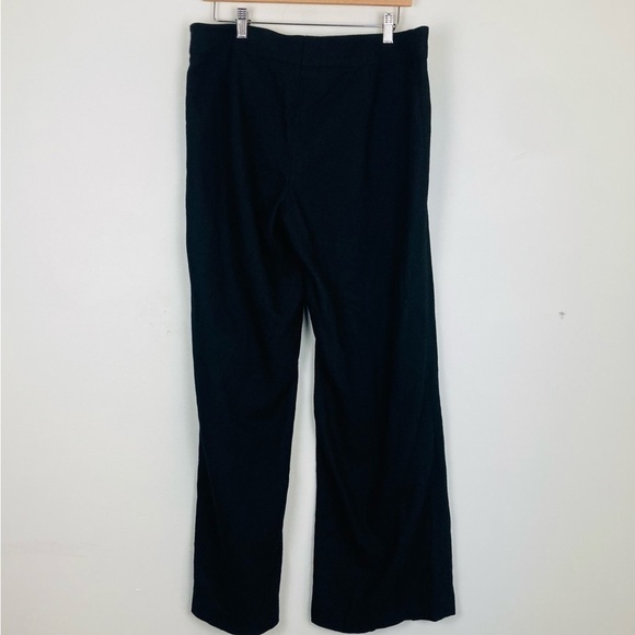 H&M wool blend wide leg button front sailor pants in black. Size 14 - Picture 3 of 5